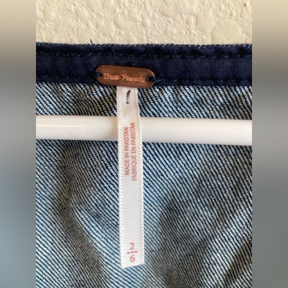 Free People Blue Denim Vest Top & Skirt Set - Picture 3 of 13